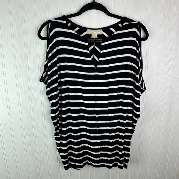MICHAEL Michael‎ Kors Black and White stripe top size Medium - Picture 1 of 6